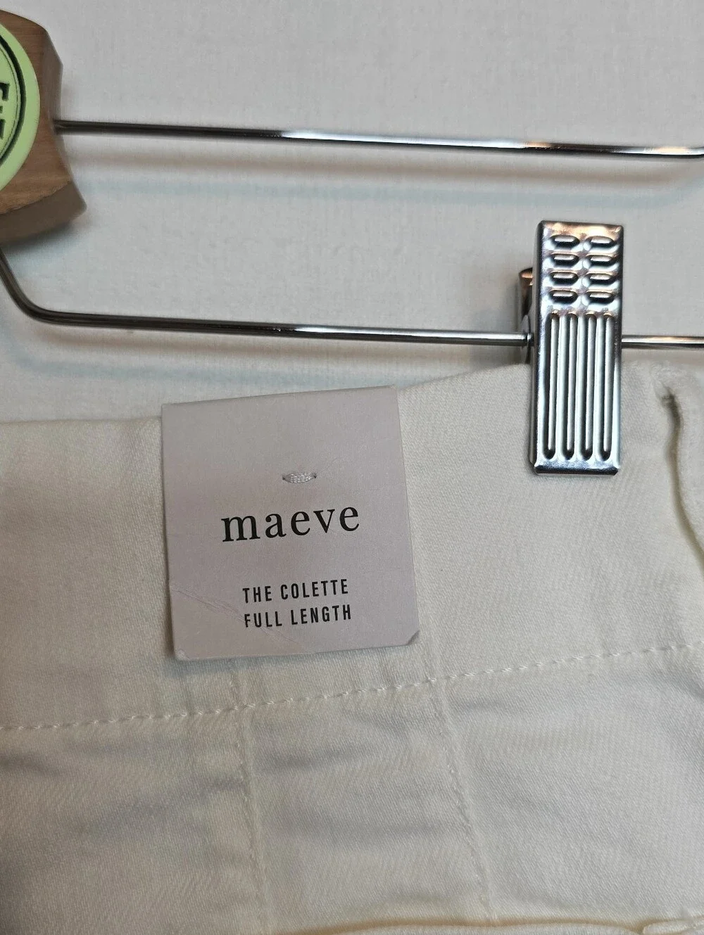 Anthropologie Maeve The Colette Full Length Wide-Leg Jeans White Size 24 Denim